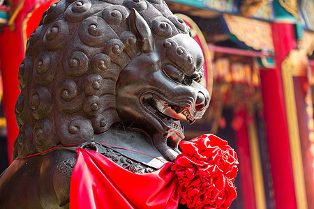 中国狮子雕像历史寺庙宗教雕塑艺术柱子神话旅行力量异国图片