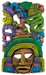 Mayan Clay面具-墨西哥高清图片