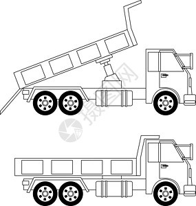 倾卸卡车小费货运卡通片货车商业运输机械机器送货货物图片