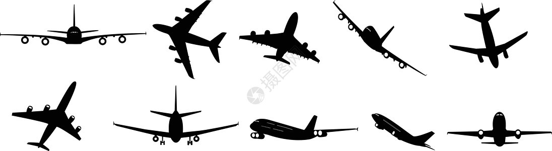 客客机插图旅行飞行航空运输航空公司喷射机喷射公务机翅膀背景图片