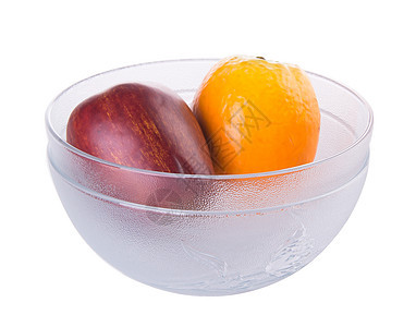 背景上有食物的玻璃碗早餐橙子水果饮食甜点热带白色面粉谷物浆果图片