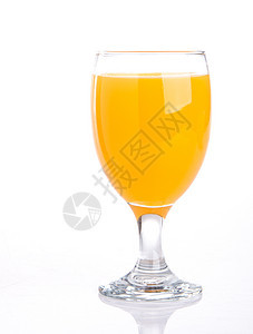橙汁在背景上白色黄色绿色玻璃叶子食物果汁液体橙子水果图片