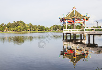 佛山千灯湖中国画馆风格城市建筑学公园花园文化天空历史水池风景旅行背景