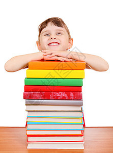 带书的小女孩探索瞳孔孩子动机知识微笑女性字典教育幼儿园图片
