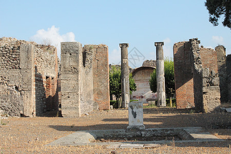 旧墙墙考古学废墟背景图片