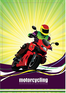 具有摩托车图象的摩托车背景 铁马 Vect风险头盔力量发动机运输路线旅行热情越野菜刀图片