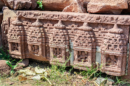 古老的被毁坏的朱德普尔曼多神庙石雕版税皇家雕塑考古学地标旅游废墟花园历史游客图片
