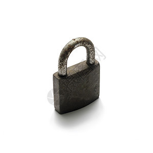 生锈的旧挂锁商业隐私安全白色钥匙古董金属警卫风化图片