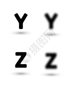 锐利和不锐利的字母字体收藏眼镜语言插图首都测试打字稿学校锐化刻字图片