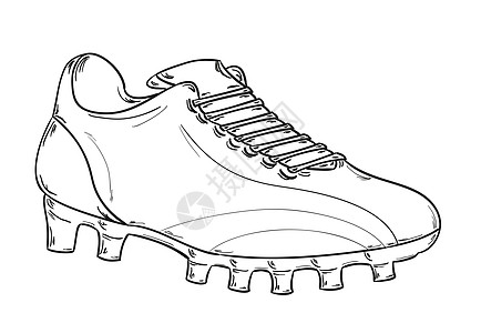 足球靴草图图片