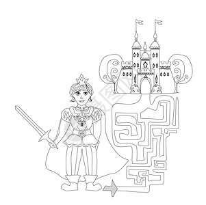 有趣的迷宫游戏 王子看城堡图片