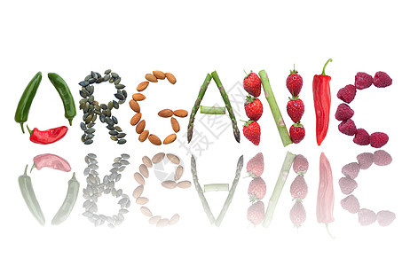 有机有机食品饮食生产种子产品排毒标题营养蔬菜水果字母图片