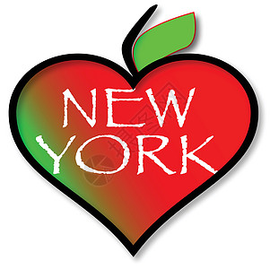 爱纽约插图绘画艺术品苹果艺术图片