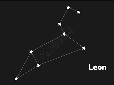 星座Leon魔法辉光地球黑色星系天空装饰品天文学星星银河图片