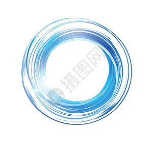 矢量抽象蓝色圆圈 设计模板图片