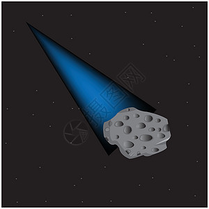 宇宙中的小行星插图天文学世界黑暗全球彗星外星人危险碰撞灾难图片