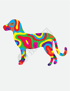 狗狗漫画图标图案狗印彩绘素描剪影哺乳动物插画动物卡通图片