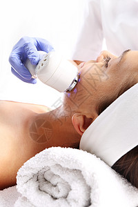 超声美容治疗注射皮革零售医学女性粉刺皮肤化妆品手术美容师背景图片