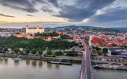 斯洛伐克布拉迪斯拉发全景地标旅行天线爬坡天空景观生活城市公园图片