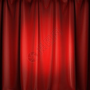 红色的窗帘带聚光灯图片