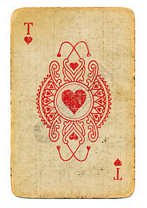 玩牌的红心牌A类古董装饰品图片