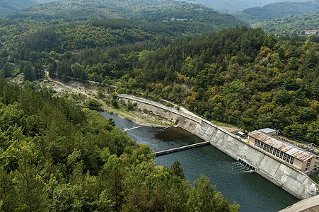 Topolnitsa大坝的旧HPP  工厂绝缘子高压水电工业电压水库力量院子环境建筑图片