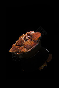牛肉干美味黑色香料美食背景熏制活力小吃食物烹饪图片
