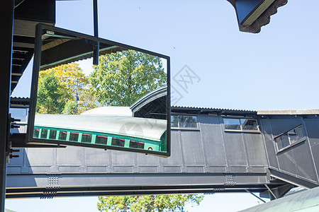 安装在列车平台上的大镜子图片