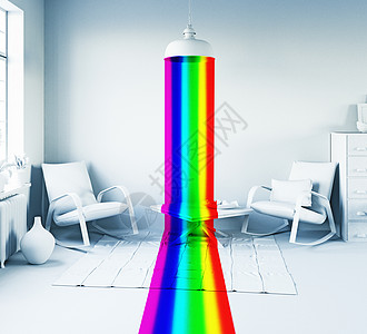 内地彩虹渲染绘画流动概念地毯创造力枝形桌子光束通量图片