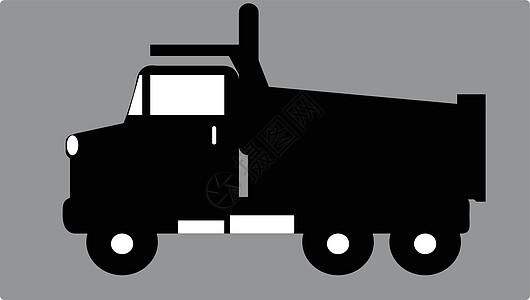 白色大黑卡车卡车载体运输车辆柴油机送货拖拉机司机货物交通图片