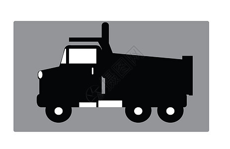 白色大黑卡车卡车运输工业拖拉机司机旅行货物车辆交通绘画图片