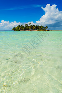 太平洋无人居住的岛屿太平洋棕榈天堂热带海洋环礁蓝色旅行海滩群岛假期图片