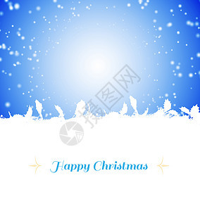 圣诞节贺卡框架问候语星星边界字体蓝色草书绘图计算机背景图片