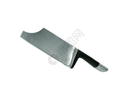 白纸上孤立的刀片工具小路刀刃用具剪辑菜刀家庭厨房屠夫金属图片