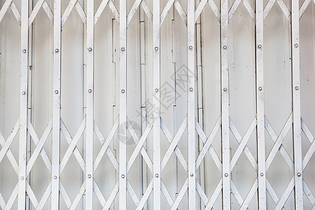 白铁门建筑学建筑蓝色白色装饰品金属图片