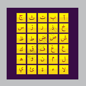 阿拉伯字母字母表拼写教育学习字体创造力草图排版公司孩子们学校图片