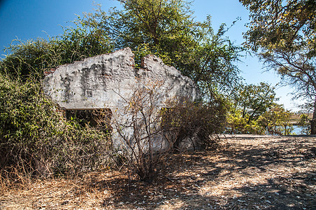 废石杂草遗物衬套房子场地废墟土地图片素材