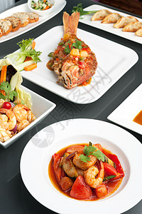 泰国食品品种专业菠萝食物美食餐厅盘子饺子推介会油炸烹饪图片
