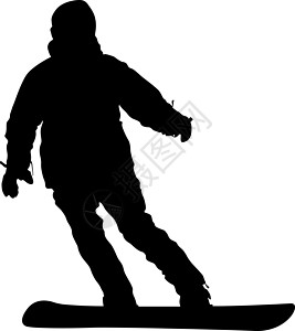 白色背景的黑色双影雪车 矢量误判滑雪者团体滑雪板网络滑雪飞行插图跳跃男生运动图片