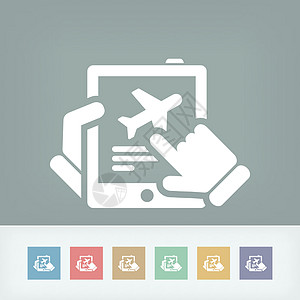 垂直平板上的航空公司订票笔记本软垫屏幕低成本网站公司药片电脑展示空气图片