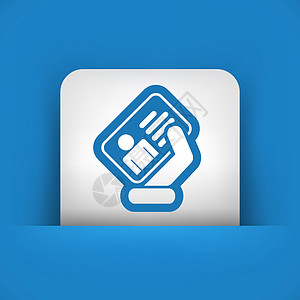 身份证 ico信用卡身份银行业手指职业插图信用人士名片考勤图片