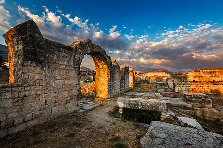 克罗达拉马提亚斯普利特附近的古罗马Salona(索林)图片