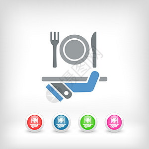 餐厅图标早餐桌子宴会盘子用餐菜单服务插图厨师美食图片