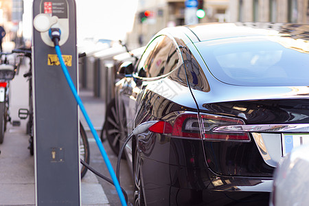 充电站的电动车驾驶交通充值能源电缆力量电池燃料活力电源图片
