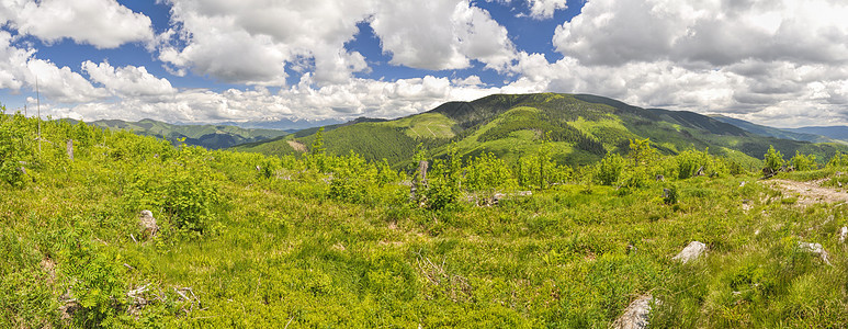 斯洛伐克美丽全景首脑风景山谷顶峰水平山顶晴天山脉图片