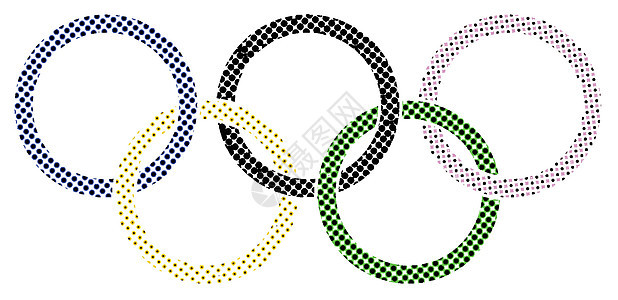 奥林匹克点绿色插图艺术戒指蓝色绘画红色黄色艺术品背景图片