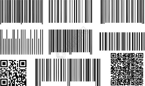 条条码白色身份购物插图收藏代码存货黑色产品标签图片