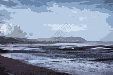 守望台月光海岸上空的云彩石头手表海浪海洋岩石天空渠道海滩海岸线图片