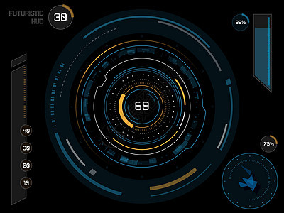 未来用户界面 HUD创新数据技术展示科幻推介会图表屏幕扫描商业图片