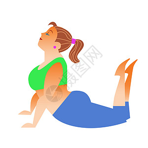 一个普通的胖胖女人做瑜伽肌肉英语宗教训练精神饮食减肥女士运动图片